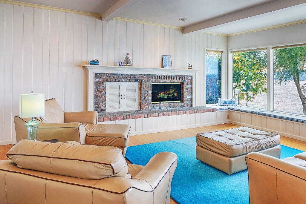 Modern living room with sofa