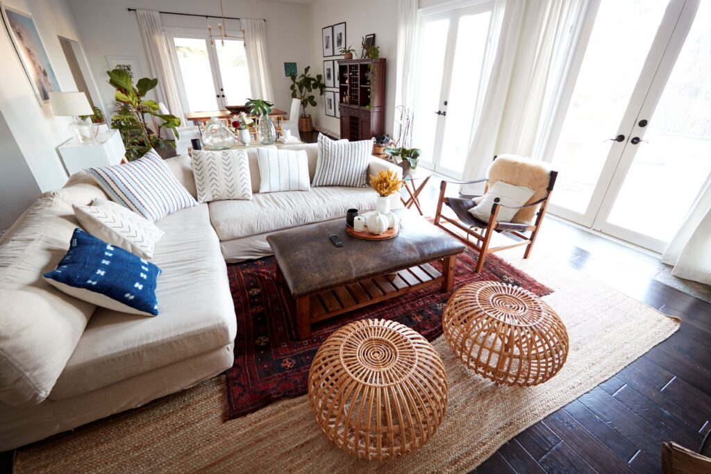 white living room