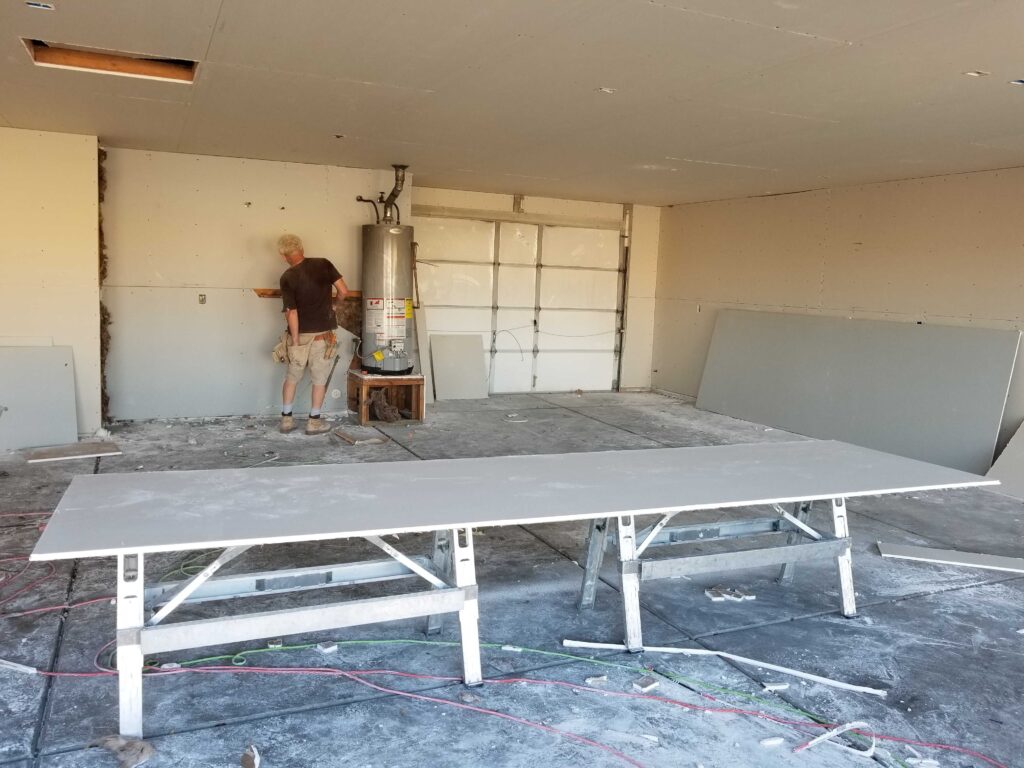 Drywall Install in the Garage