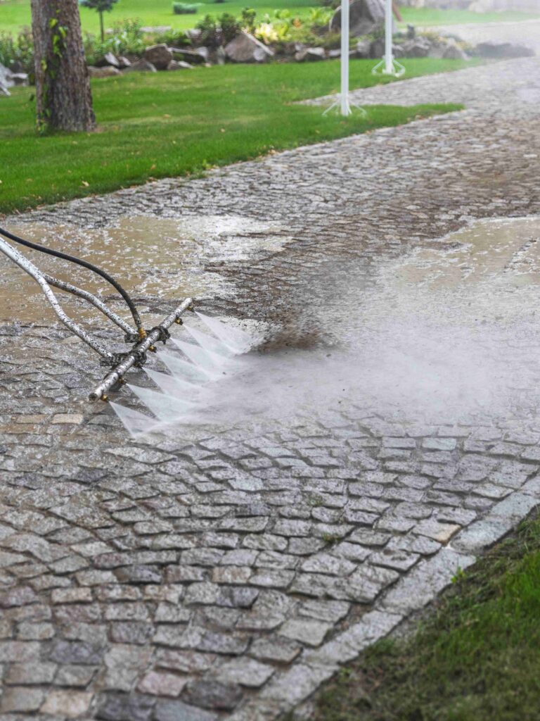 Cleaning service worker using a surface cleaner